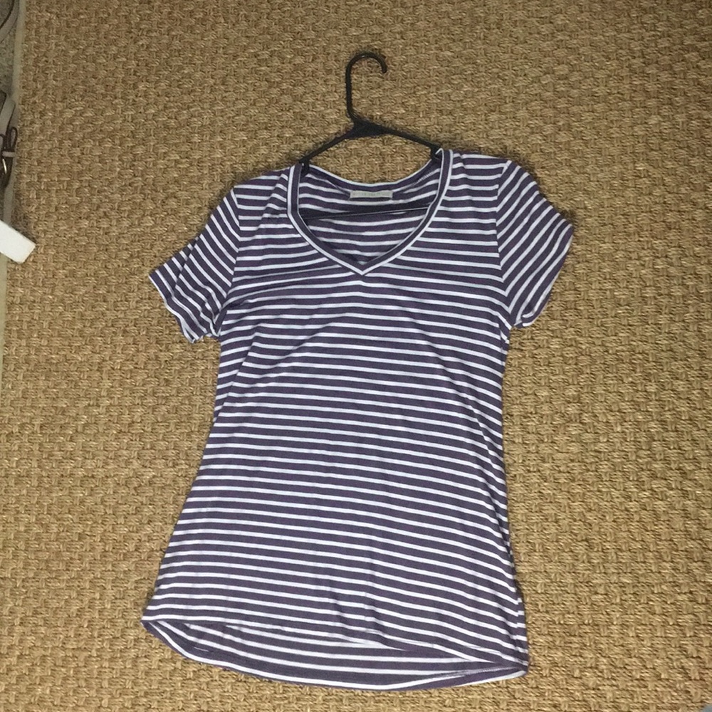 Purple and white top